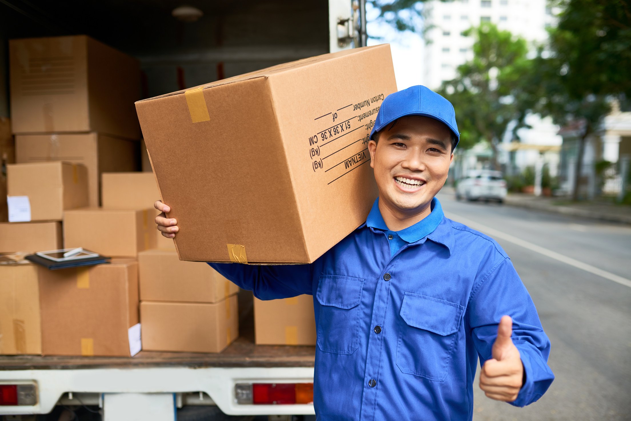 Cheerful Delivery Man